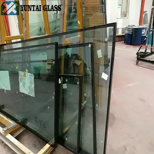 Igu porta de vidro de escritório, painéis de vidro temperado curvado à prova de som, preço na china, vidro de janela isolado