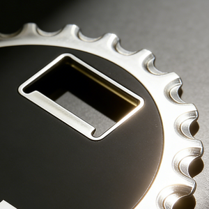 Apribottiglie in Lega di Zinco Personalizzato con Logo, Alta Qualità, Design a Strisce Racing, con Tappo - Product Image 5