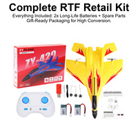 Avion RC moyen 200m à double batterie en mousse EPP prêt à voler, avion télécommandé compatible FBA