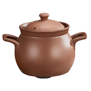 Zisha rouge non émaillée 2.4QT <span class=keywords><strong>casserole</strong></span> en terre cuite naturelle couvercle de <span class=keywords><strong>casserole</strong></span> en argile pour la cuisson du riz marmite Dolsot Bibimbap <span class=keywords><strong>casserole</strong></span> à soupe - Product Image 3