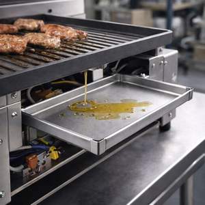 Vassoio raccogligocce in metallo per barbecue elettrico e attrezzature da cucina commerciali - Product Image 3