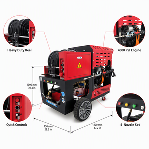 Machine de nettoyage de canalisations industrielle haute performance, nettoyeur de canalisations à jet <span class=keywords><strong>d</strong></span>'eau haute pression, vente en gros commerciale - Product Image 5