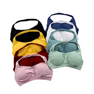 Top Deportivo Corto de Yoga para Mujer, Sin Costuras, con Banda Elástica, Cuello Halter, Espalda Abierta Sexy, Acolchado, Soporte Medio, para Gimnasio - Product Image 1