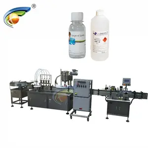 Linear 6 nozzles automatic surgical spirits / alcohol bottling filling machine