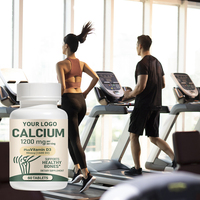 Comprimés de calcium à marque privée OEM, vitamine D3, soutien naturel pour la santé des os, du système immunitaire et digestive, supplément végétalien pour adultes, soutien énergétique