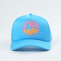 Casquettes de golf professionnelles en maille avec impression 3D en relief, personnalisées OEM en usine, casquettes trucker 5 panneaux pour hommes en gros