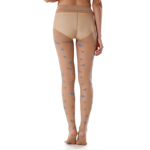 Medias de mujer personalizadas, antienganches, transparentes, finas, con estampado jacquard, de verano, de cintura alta y control de abdomen - Product Image 6