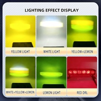 2 projecteurs LED pour voiture avec DRL 12V 24V, feux de conduite LED, feux antibrouillard, feux auxiliaires externes pour véhicule tout-terrain, camion CP6