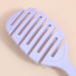 Cepillo desenredante ventilado, cepillo para desenredar cabello seco y mojado, cepillo curvo para peluquería, herramienta de peinado para salón de belleza. - Product Image 3