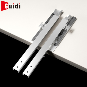 <span class=keywords><strong>Rail</strong></span> inférieur télescopique de 8 pouces en acier laminé à froid, amorti, pour vitrine moderne robuste - Product Image 1