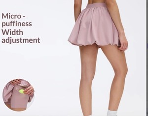 <span class=keywords><strong>Jupe</strong></span> sportive d'été perlée à pétales pour femme, anti-rides, couvrante, amincissante, pour course en extérieur, yoga et tennis D26049 - Product Image 4