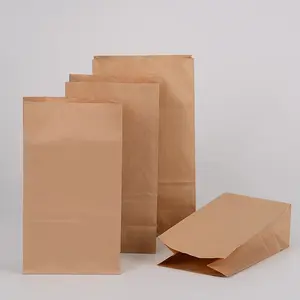 Wholesale Small Food Bread Square Bottom Kraft SoS Paper Bag