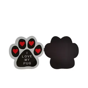 Custom I Love My Dogs Paw Shaped Car Magnet Stickers