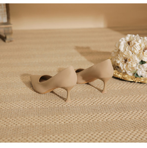 Da <span class=keywords><strong>donna</strong></span> con tacchi alti pump da sposa Sexy da sposa tacchi alti in tinta unita in <span class=keywords><strong>cammello</strong></span> da ballo di San Valentino qualità da ufficio <span class=keywords><strong>scarpe</strong></span> da ballo - Product Image 6