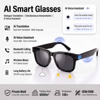 Lunettes caméra intelligentes avec objectif autofocus, capture vidéo 4K, traduction en temps réel et conception étanche IP64