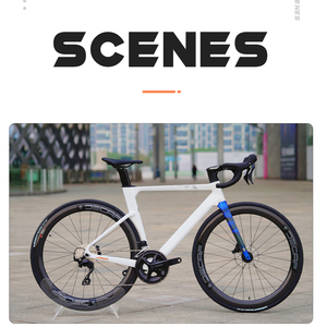 Bicicleta de Carretera FUOCO TOP 24 Velocidades, Cuadro Integrado de Carbono Ligero OEM, Manillar de Carbono, Frenos de Disco 700C, Fibra de Carbono, Certificación UCI, Aerodinámica - Product Image 2
