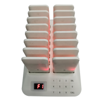 Longue portée café file d'attente alimentaire bipeur pas de vibration 1 Base 16 buzzers système d'appel de serveur sans fil téléavertisseurs pour Restaurant
