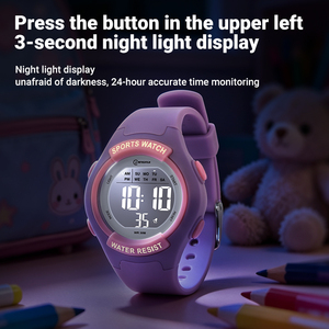 Orologio Digitale Sportivo MINGRUI <span class=keywords><strong>per</strong></span> Bambini e Ragazzi, Impermeabile 30M, Antiurto, LED Luminoso, Silenzioso, Batteria 2 Anni, Personalizzabile OEM - Product Image 3