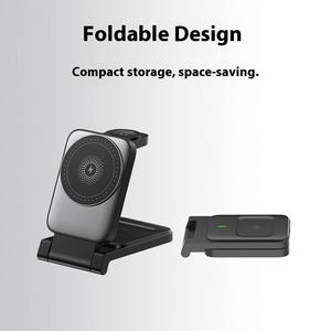 Nouveau support magnétique pliable multifonctionnel, chargeur sans fil en gros, compatible avec iPhone, chargeur sans fil 3-en-1 - Product Image 6