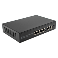 Switch PoE AI Gigabit 7 ports non géré avec 4 ports PoE + 2 ports RJ45 Uplink + 1 port SFP pour caméra IP