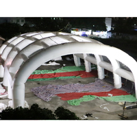 Tente gonflable géante de scène, 10x20x15m, avec couverture de toit transparent amovible et portes de gonflable de chine