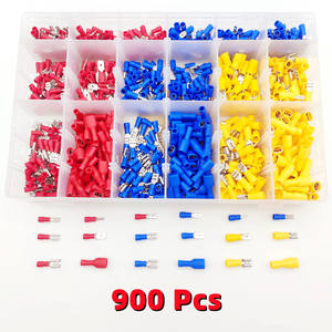 Juego de 900 Terminales de Crimpado de 0.5-6mm2, Conectores Aislados Estilo Europeo, Empaquetado en Caja, Material de PC - Product Image 1