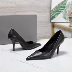 Zapatos de Tacón Alto Sexys de Verano para Mujer, de Cuero Genuino, Tacones de Aguja Blancos, Zapatos de Diseñador Hechos a Mano, Logotipo Personalizado, Punta Negra - Product Image 4