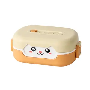 Children's Lunch Box Cute Division Bento Box Can be Microwave Heated Office Workers Student Lunch Box Girls Bowl Wholesale