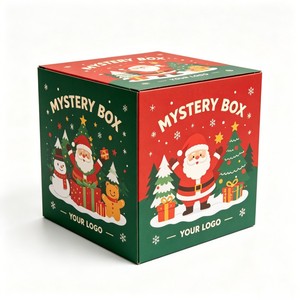 Customized Logo <b>Christmas</b> Arrival Calendar <b>Box</b> Recyclable Cardboard Paper <b>Box</b> Foldable Biscuit Candy Gift Packaging <b>Box</b> - Product Image 1