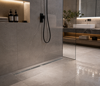 Nouvelle Vente Directe Usine Gris Noir Argent Drain de Sol Linéaire pour Salle de Bain et Douche en SUS 304