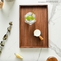 Assiettes et plats rectangulaires en bois massif écologiques Dwax, avec motif lavable, pour les fêtes