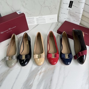 Scarpe Basse Classiche alla Moda con Fiocco, in Vernice, Eleganti Estive a Strato Singolo, Ciabatte da Donna - Product Image 1