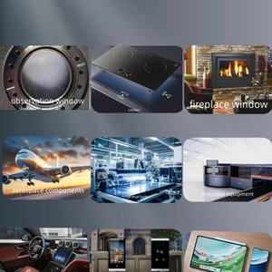 แผ่นกระจกโบโรซิลิเกตใสทรงกลม/สี่เหลี่ยมตามมาตรฐาน CE Din7080 ขนาด <span class=keywords><strong>2</strong></span>-19 มม. ทนความร้อนสูง <span class=keywords><strong>3.3</strong></span> แบบแบน - Product Image 4