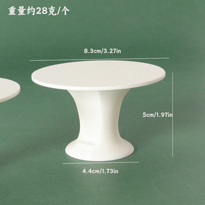 Accessoires de décoration de scène de maison de poupée miniature : Table ronde blanche simple, modèle de mobilier, accessoires de photographie - Product Image 4