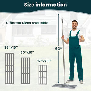 JH-Mech Outil de nivellement de pelouse Râteau de nivellement de pelouse en acier galvanisé multifonctionnel de 17 pouces pour cours de pelouse - Product Image 5