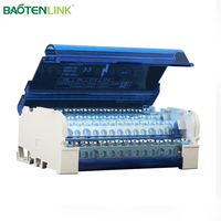 BAOTENLINK 415 4*15 6 pôles 200A, bornier de barrette DIN en nylon PA66 ignifuge à connexion par vis, rail DIN NS 35, bloc d'alimentation