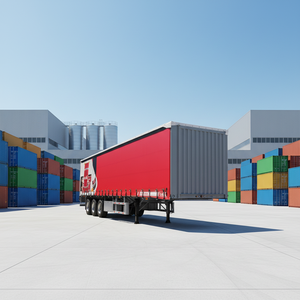 Semi-<span class=keywords><strong>remorque</strong></span> fourgon à ailes battantes 3 essieux 40/45 pieds / <span class=keywords><strong>Remorque</strong></span> caisse à ailes volantes pour le transport logistique <span class=keywords><strong>de</strong></span> marchandises - Product Image 1