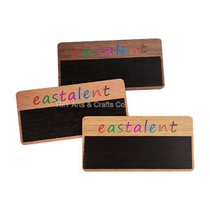 Badges nominatifs en bois, <span class=keywords><strong>tableau</strong></span> noir en bois <span class=keywords><strong>personnalisé</strong></span>, étiquette nominative pour les entreprises et les événements - Product Image 2