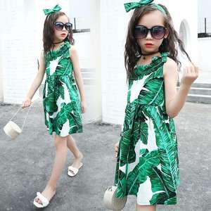 Nuevo Diseño en China, Vestido Verde de una Pieza para Niñas, Ropa Infantil - Product Image 1