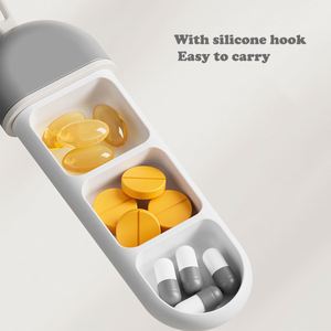 Nouvelle conception de mini boîte à pilules porte-clés, étui de rangement portable, boîte à pilules hebdomadaire à 3 compartiments, organisateur de pilules pour 7 jours, porte-clés - Product Image 2