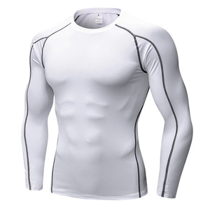 Camiseta de manga larga de fitness informal para hombre con figura de personalidad audaz ABS cuello redondo para impresión digital de gimnasio - Product Image 1