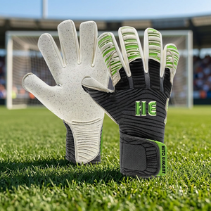 Gants de gardien de but de football professionnels fabriqués en usine, prix de gros, paume avant en latex aqua injecté de silicone sur le dos de la main - Product Image 3