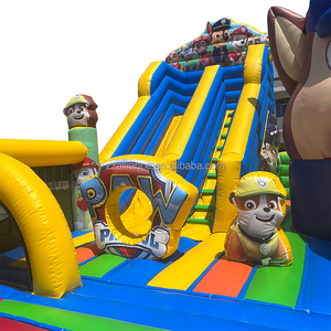 Rumah Loncat Tiup Bouncy Castle dengan Seluncuran Paw Dog Patrol Sewa Komersial Pasokan Pabrik OEM - Product Image 3