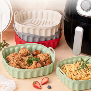 Grand plateau de cuisson antiadhésif en silicone de qualité alimentaire réutilisable pour friteuses à air chaud et accessoires de four - Product Image 2