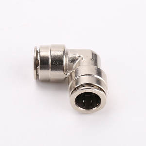 Acoplamientos Neumáticos Rápidos de Cobre de la Serie PV, Acoplamientos de Aire de Ángulo Recto Totalmente de Cobre, Recubiertos de Níquel, 4/6/8/10/12 Pulgadas - Product Image 5