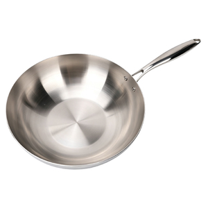 Stainless Steel Wok Wok <b>Pan</b> 30cm Fast Heating Cooking <b>Pan</b> for Stir Fry Sautéing and Everyday Kitchen Use - Product Image 2
