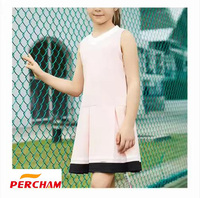 Robe de sport pour enfants personnalisée robe de padel pour l'extérieur vêtements de tennis pour filles rose robe de tennis plissée une pièce avec short