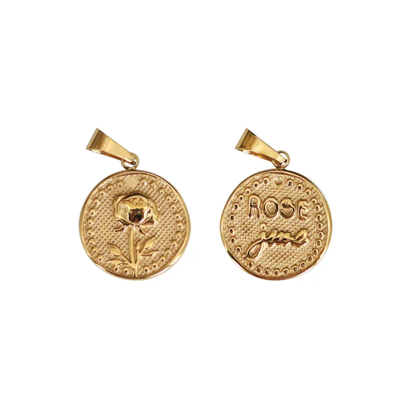 Colgante Circular de moneda de oro de doce constelaciones, collar de joyería de moda chapado en oro de 18 quilates de acero inoxidable, accesorios