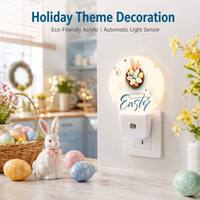 Veilleuse LED en acrylique de style moderne avec contrôle intelligent par détection pour la décoration intérieure, supports vierges pour sublimation en plastique