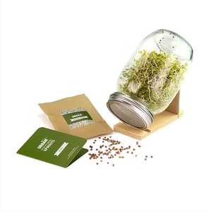 Kit <span class=keywords><strong>de</strong></span> germination <span class=keywords><strong>de</strong></span> micro-pousses Premium Modern SPROUT JAR - RADIS, kit <span class=keywords><strong>de</strong></span> germination <span class=keywords><strong>de</strong></span> qualité alimentaire sans BPA avec <span class=keywords><strong>couvercle</strong></span> en maille <span class=keywords><strong>pour</strong></span> le jardinage en cuisine - Product Image 2